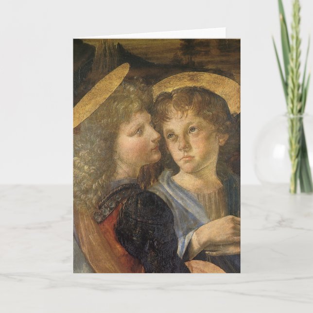 Carte Les Anges du Baptême du Christ de Léonard de Vinci (Devant)