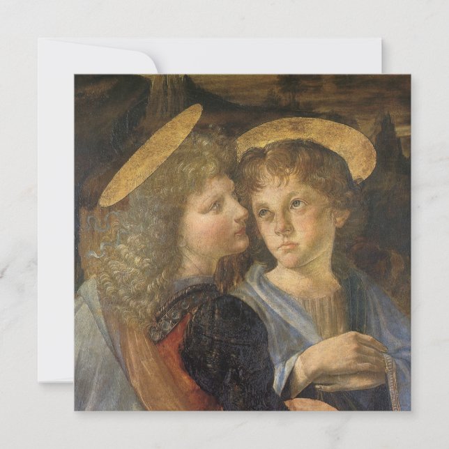 Carte Les Anges du Baptême du Christ de Léonard de Vinci (Devant)