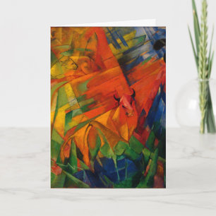 Carte Les animaux dans un paysage par Franz Marc