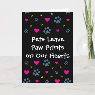 Carte Les animaux laissent des Empreintes de pattes sur
