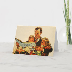 Carte Les années 1940 vintages d'enfants de lecture de