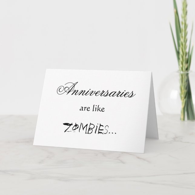 CARTE LES ANNIVERSAIRES SONT COMME LES ZOMBIES (Devant)