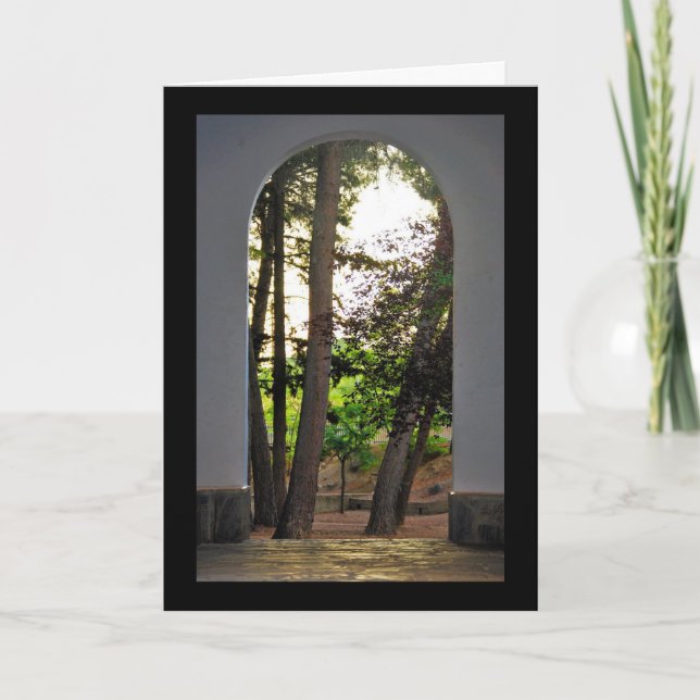 Carte Les arbres à travers l'arche (Devant)
