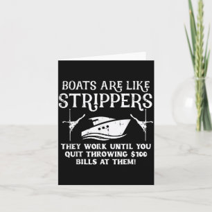 Carte Les bateaux sont comme le travail jusqu'à ce que l