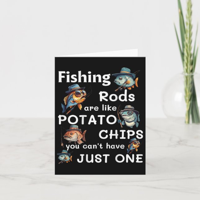 Carte Les bâtons de pêche sont comme des chips de pommes (Devant)