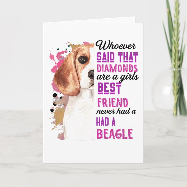 Carte Les Beagles sont la meilleure amie d'une fille Chi (Devant)
