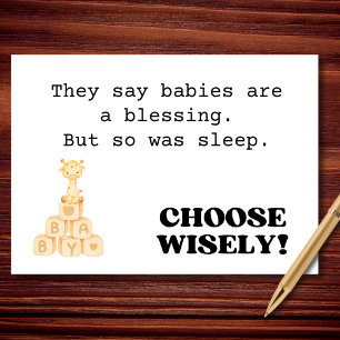 Carte Les bébés sont une bénédiction mais aussi le somme