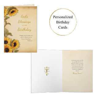 Carte Les bénédictions de Dieu pour votre anniversaire O