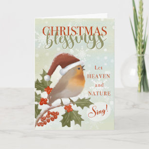 Carte Les bénédictions de Noël : Que le ciel et la natur