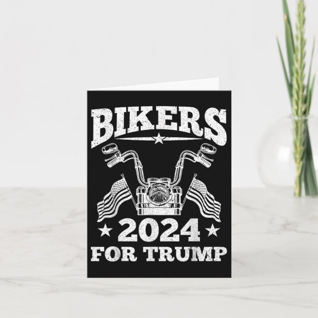 Carte Les Bikers Pour Trump Motorcycle Reviendront Trump (Devant)
