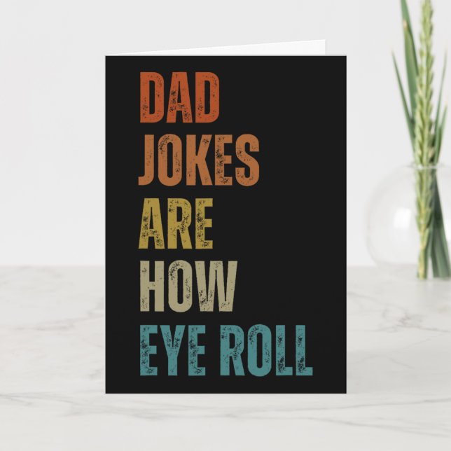 Carte Les blagues de papa sont des cadeaux drôles pour p (Devant)