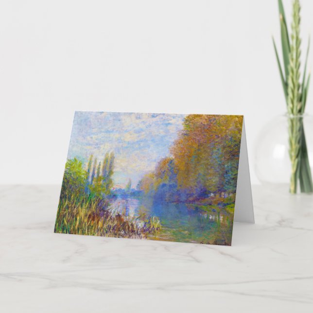 Carte Les bords de Seine en automne Claude Monet art (Devant)