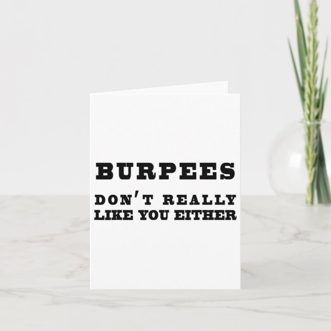 Carte Les Burpees ne t'aiment pas vraiment non plus (Devant)