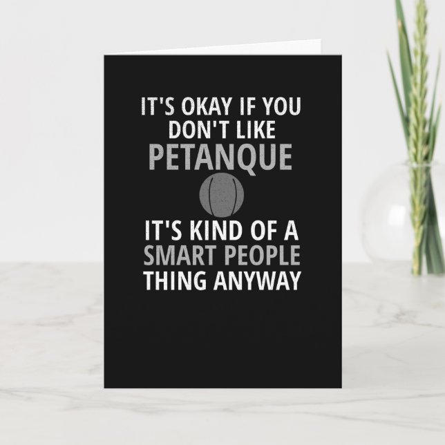 Carte Les cadeaux de Petanque| Petanque Lover Petanque P (Devant)