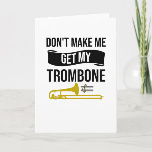 Carte Les cadeaux du joueur de Trombone  Tromboniste de