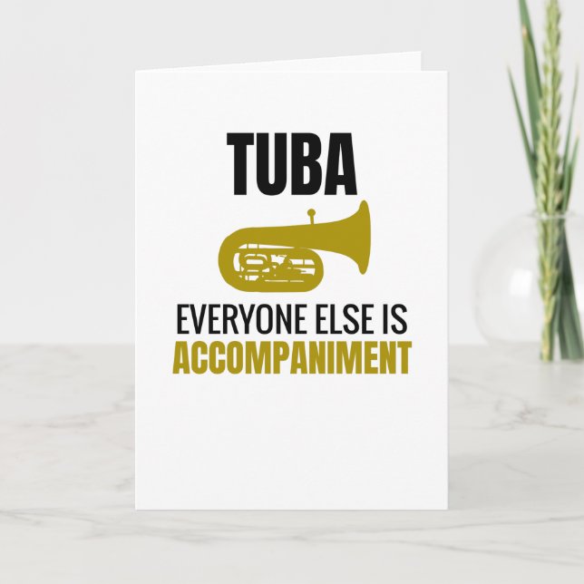 Carte Les cadeaux du joueur Tuba| Tuba Marching Band Tub (Devant)