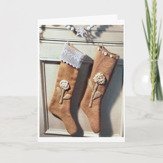 CARTE LES CADEAUX SONT ENVELOPPÉS/L'ARBRE EST TRIMMÉ MER (Devant)