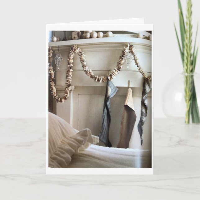 CARTE LES CADEAUX SONT ENVELOPPÉS/L'ARBRE EST TRIMMÉ MER (Devant)