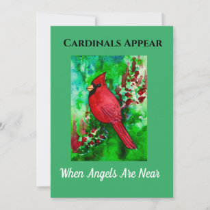 Carte Les cardinaux apparaissent quand les anges s'appro