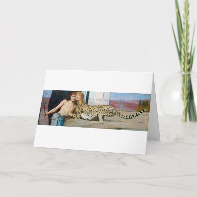 Carte Les Caresses, Fernand Khnopff (Devant)