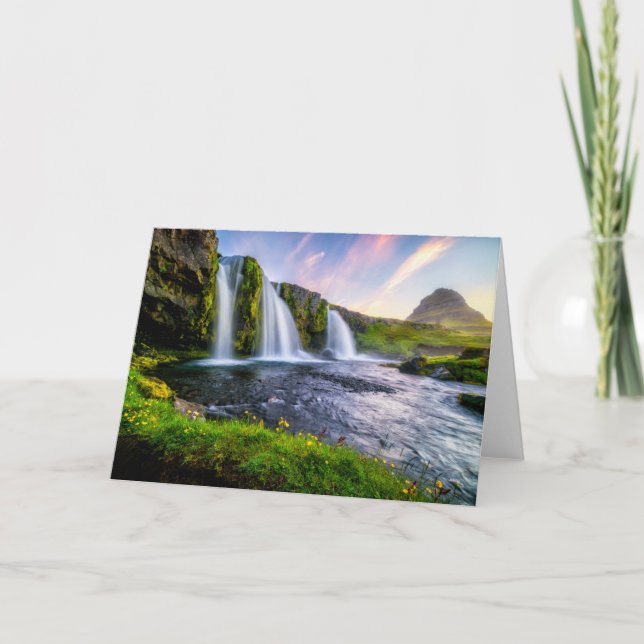 Carte Les cascades | Kirkjufellsfoss, Islande (Devant)