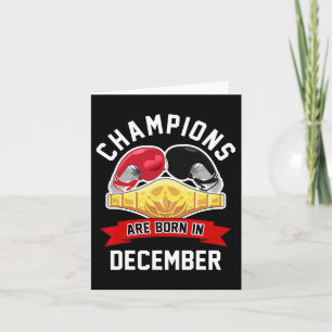 Carte Les Champions Sont Nés En Décembre Boxing Sport Na