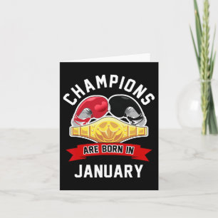 Carte Les Champions Sont Nés En Janvier Boxe Sport Birth