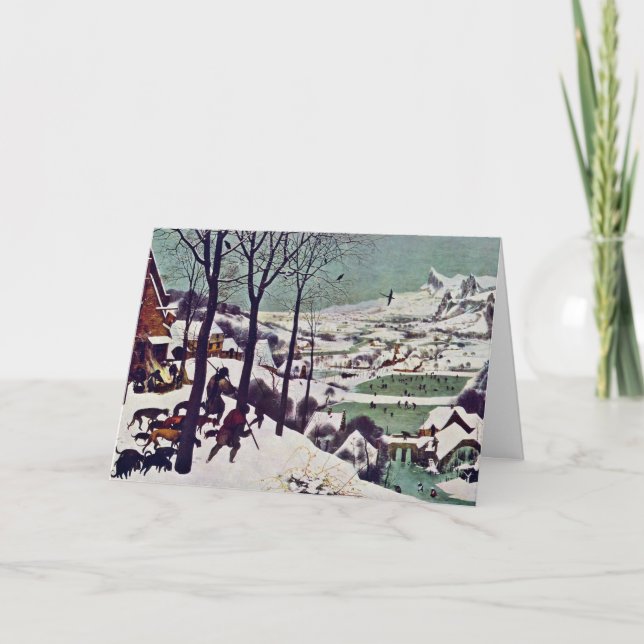 Carte Les chasseurs dans la neige, par Bruegel D. Ä. (Devant)
