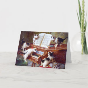 Carte Les chatons sur les clés