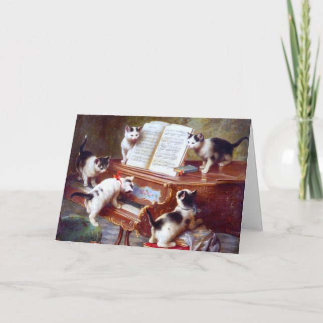 Carte Les chatons sur les clés (Devant)