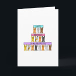 Carte Les chats-caricaturistes de Big Sister<br><div class="desc">Une équipe de chatons de dessins animés tenant des banderoles aux couleurs vives qui disent 'Joyeux anniversaire à ma grande soeur'.</div>