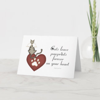Carte Les Chats Laissent Des Empreintes Sur Votre Coeur