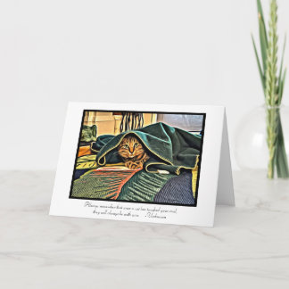 Carte Les chats ont touché votre âme Pet Sympathy Card