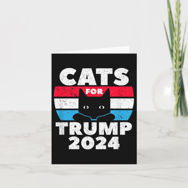 Carte Les chats pour l'élection de Trump 2024 (Devant)