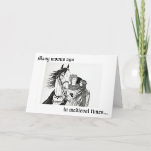 Carte "Les chevaliers courtisaient les jeunes filles"