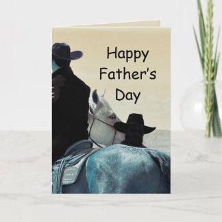 Carte Les chevaux et les cow-boys chevauchent vers le so