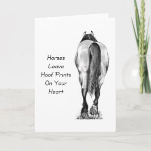 Carte Les Chevaux Laissent Des Empreintes Hoofprint Sur 