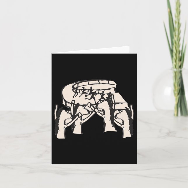 Carte Les Chevaux Pari Sur Les Humains Courses Cadeau Éq (Devant)