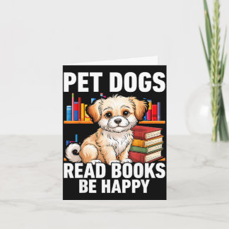 Carte Les chiens de compagnie lisent des livres pour êtr
