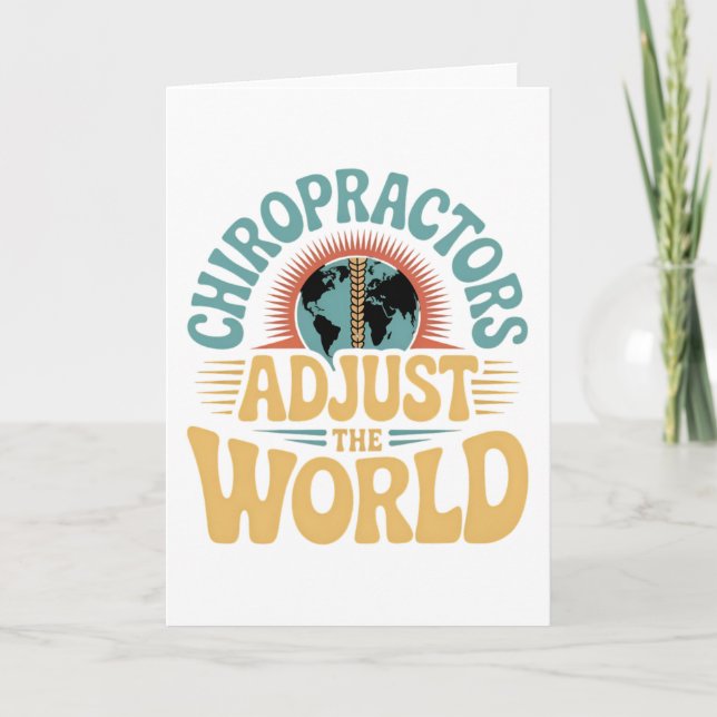Carte Les chiropraticiens adaptent la conception mondial (Devant)