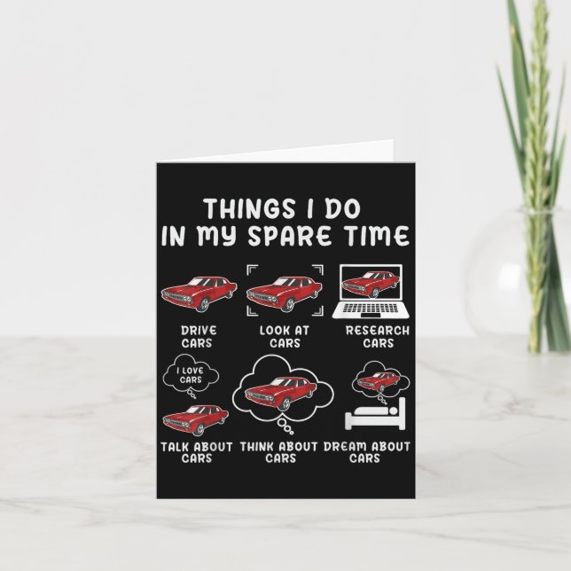 Carte Les Choses Que Je Fais Dans Ma Voiture De Temps De (Devant)