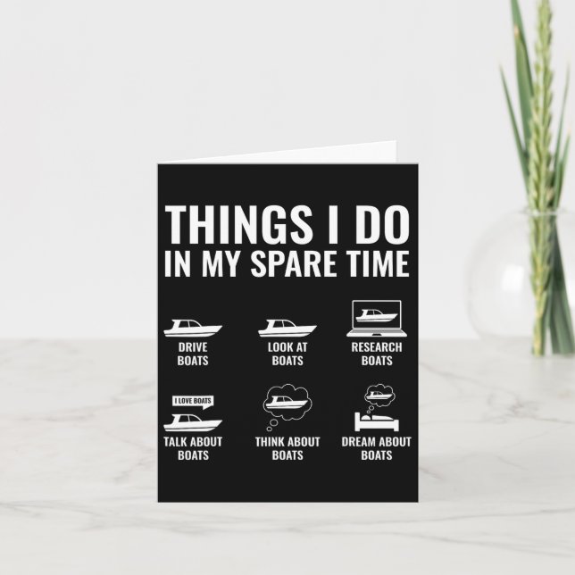 Carte Les Choses Que Je Fais Dans Mon Temps De Rechange  (Devant)