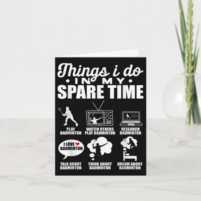 Carte Les Choses Que Je Fais Dans Mon Temps De Secours J (Devant)