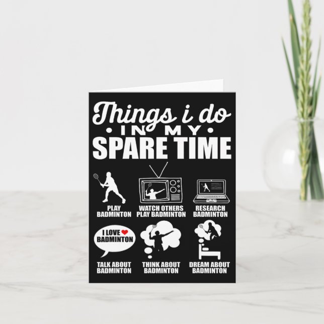 Carte Les Choses Que Je Fais Dans Mon Temps De Secours J (Devant)