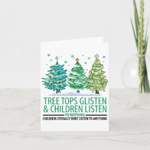 Carte Les cimes des arbres brillent et les enfants n'éco