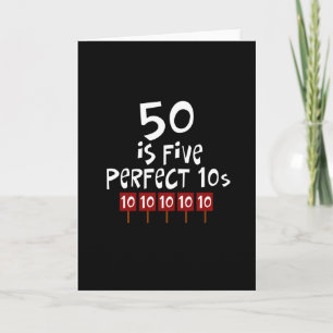 Carte les cinquantième cadeaux d'anniversaire, 50 est 5