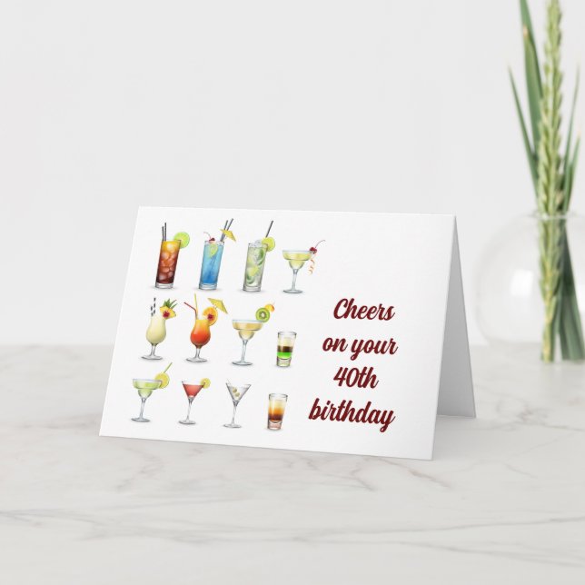 Carte LES COEURS À VOS **40e ANNIVERSAIRE** (Devant)