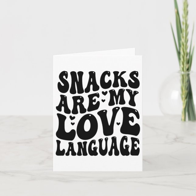 Carte Les collations sont mon langage de l'amour Saint-V (Devant)