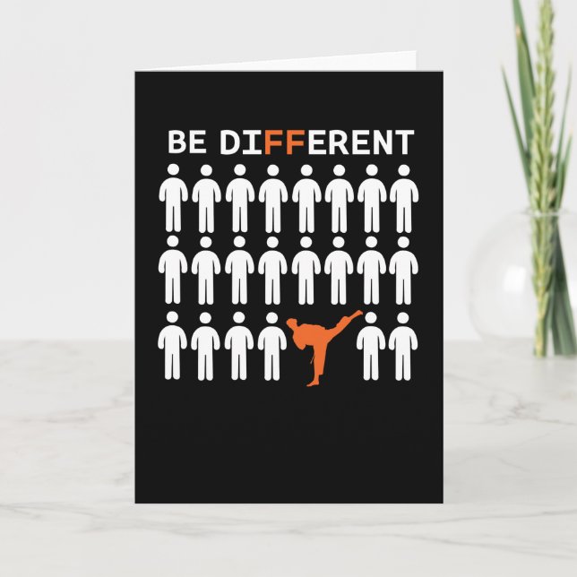 Carte Les combattants de karaté sont différents ! (Devant)