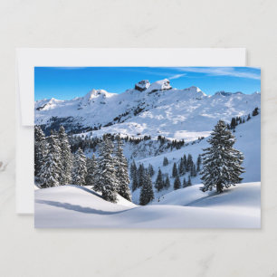 Carte Les contreforts des Alpes, photo pittoresque d'hiv